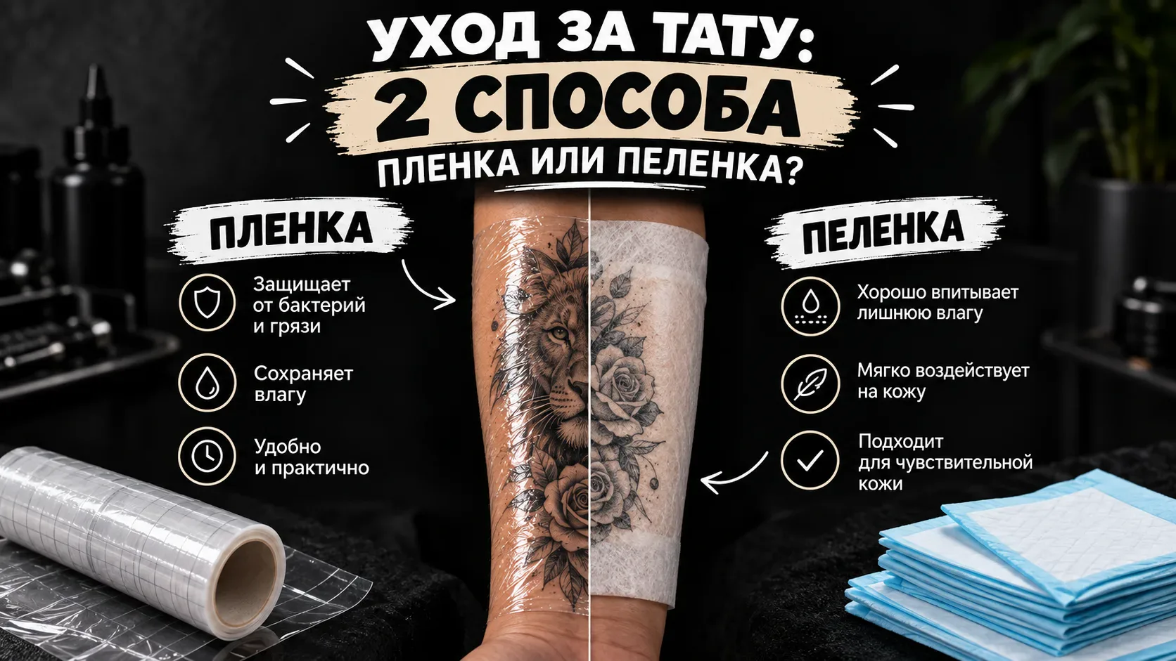 Как ухаживать за татуировкой после сеанса